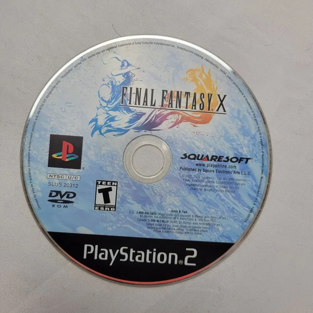 Final Fantasy X Playstation 2 Disc